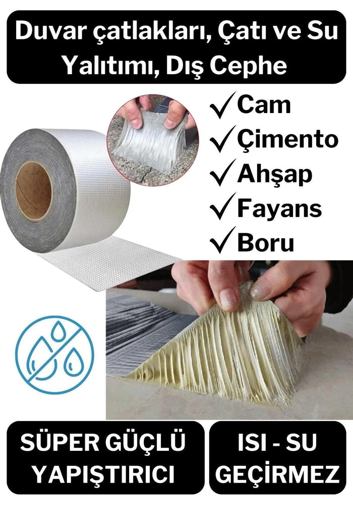 Su Geçirmez Sızdırmaz Dayanıklı Alüminyum Bant 48 Mm x 10 Mt Alüminyum Bandı - Indirimsepeti