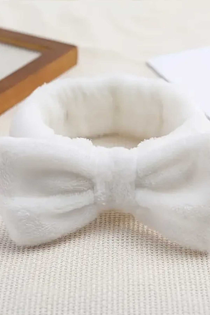 Polar Yüz ve Saç Bandı Makyaj Kafa Bandı Yıkama Spa Kafa Bandı Fiyonklu Beyaz - Indirimsepeti