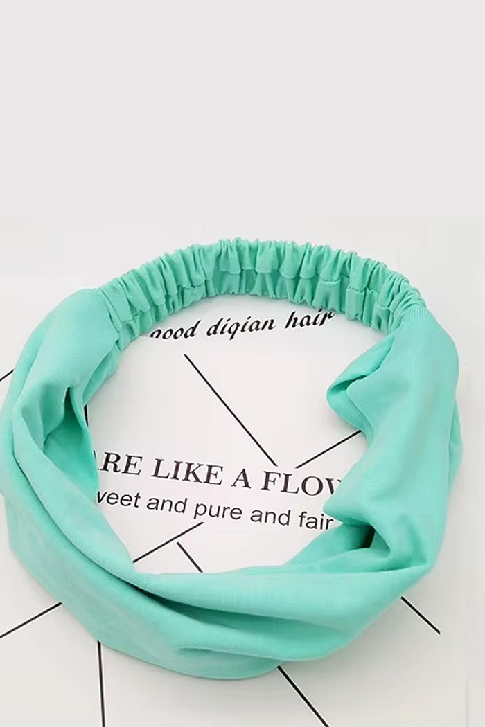 Saç Bandı Bandanası Bahar ve Yaz Boho Stili, Lastikli Esnek Bandı, Plaj ve Seyahat Su Yeşili - Indirimsepeti