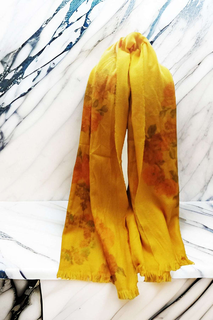 Şal Otantik Model Akrilik Çiçek Desenli Ev Ofis Tv Şalı 180x70 Cm - Indirimsepeti