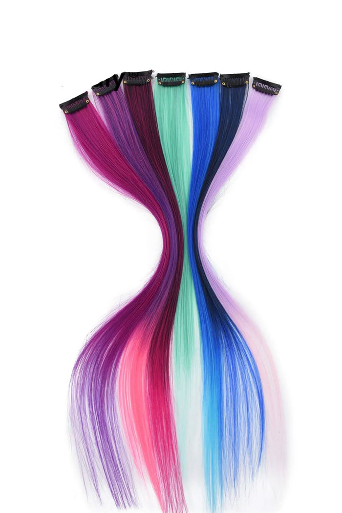 Çıtçıtlı Yapay Sentetik Saç 50 cm Uzun Klip Tek Postiş Düz Renkli Saç Ekleme 1 Adet - Indirimsepeti