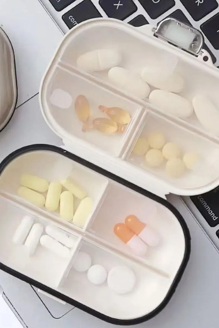 Profesyonel Taşınabilir 7 Bölmeli ilaç-Hap ve Takı Saklama Kutusu Krem - Indirimsepeti