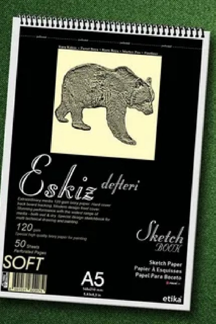 Sketch book A5 120 Gr. 50 Yaprak Eskiz Defteri Spiralli - Indirimsepeti