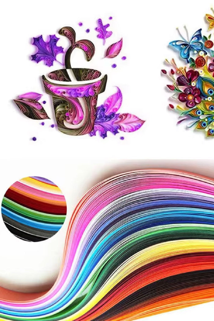 Quiling Seti Kağıt Katlama, Kıvırma Sanatı ince 0,5cm/42 cm Eko 1 Paket - Indirimsepeti