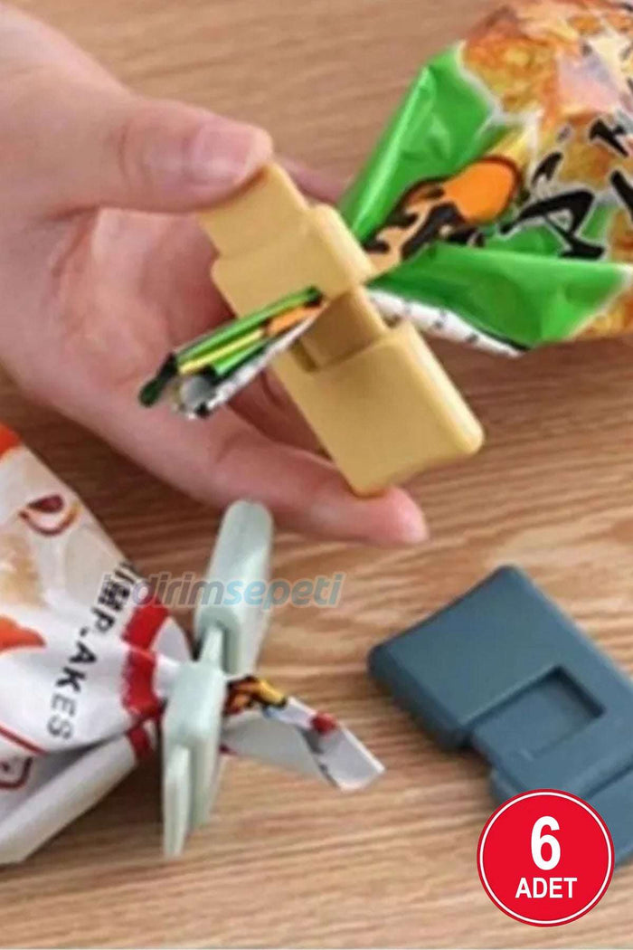 6'lı Hava Sızdırmaz Poşet Torba Ambalaj Ve Paket Kıstırmalı Kapatma Klipsi - Indirimsepeti