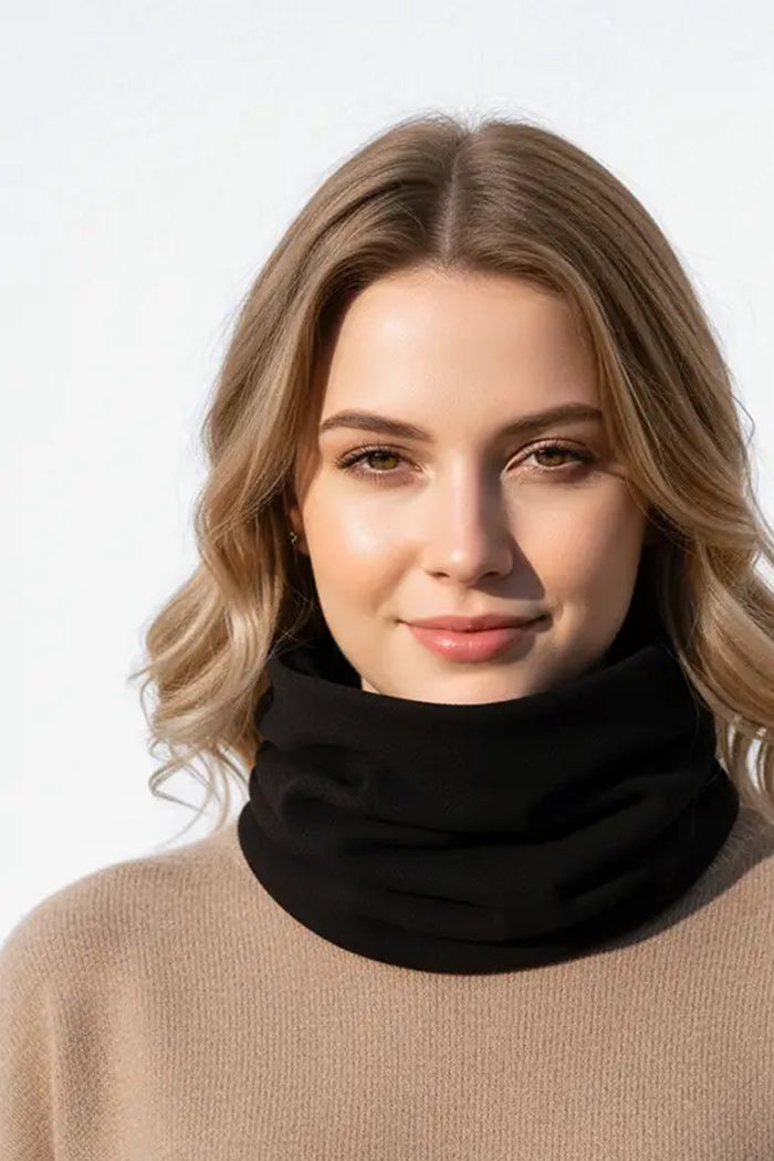 Polar ipli Boyunluk Bere Boyunluk Balıkçılık Koşu Spor Maskesi Kamp Boyunluk Siyah