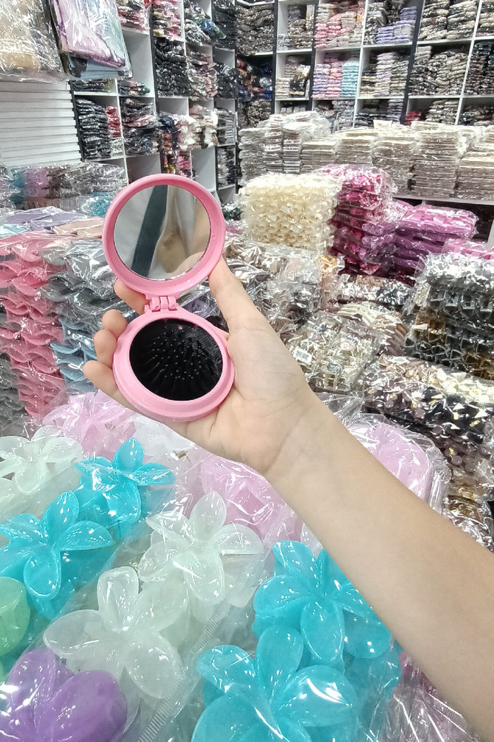 Saç Tarak Saç fırçası Seyahat Tatil Yuvarlak Saç Tarak Taşınabilir Tarak - Indirimsepeti