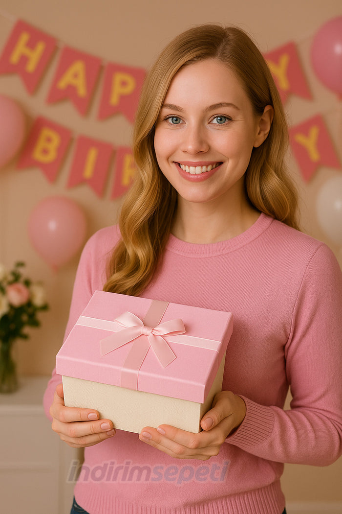 3’lü Pastel Desenli Hediye Kutusu Seti – Şık Kurdeleli Kapak, Dekoratif Saklama Kutuları