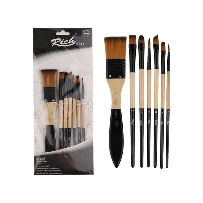 Rich Profesyonel Karma Fırça Seti 7'li Set 1 - Indirimsepeti