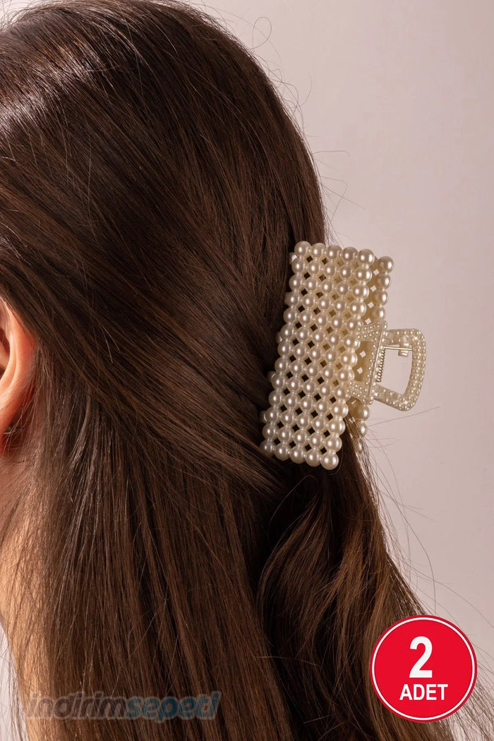 Mandal Toka 2 Adet Incili Dikdörtgen Trend Model 7,5 cm - Indirimsepeti