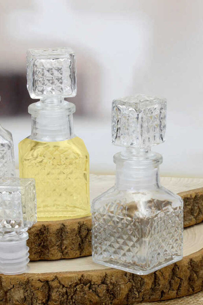 Şişe Cam Küp Kapaklı vidalı Boş Kolonya Parfüm Şişesi 50 cc vidalı Kapak Seyahat Hediyelik - Indirimsepeti