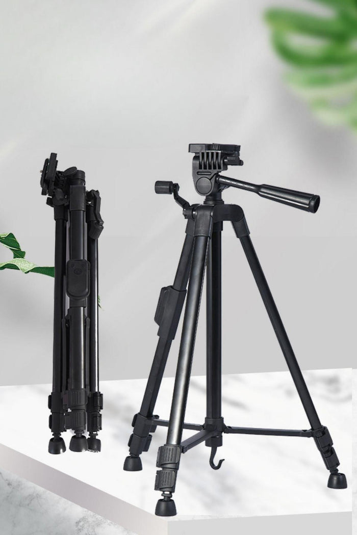 Tripod 146 cm/ 57" Profesyonel Kamera Standı, Bluetooth Kumandalı Ayarlanabilir Katlanabilir, Telefon, Projeksiyon, Webcam, Spotting - Indirimsepeti