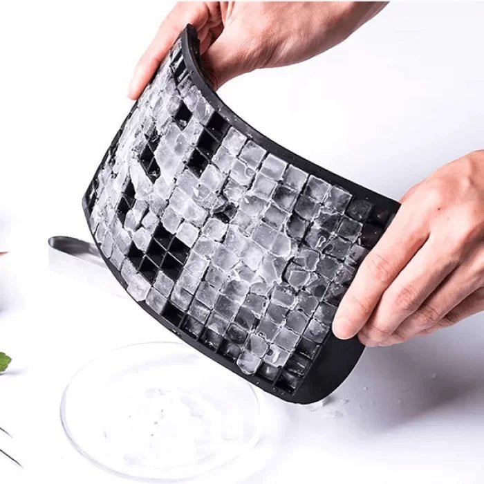 160'LI Mini Küp Şekilli Silikon Buzluk Antrasit Renk Mini Küplü Sunum Buzluk - Indirimsepeti