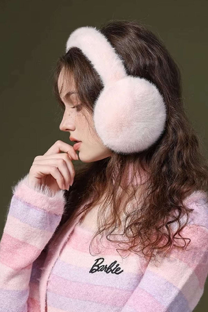 Trend Peluş Kulaklık Katlanır Model Soğuk Koruyucu Peluş Kalın Kışlık Soft Kulaklık Pembe - Indirimsepeti