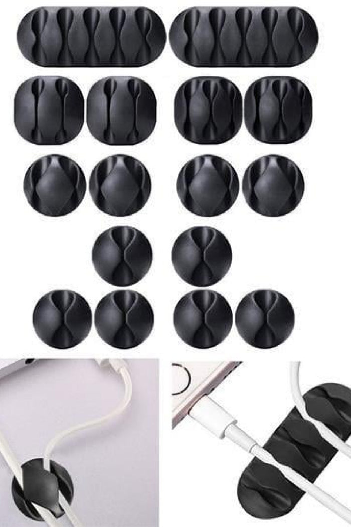 Kablo Tutucu Farklı Model Akrilik Güçlü Yapışkanlı Organizer Düzenleyici 16 Parça - Indirimsepeti