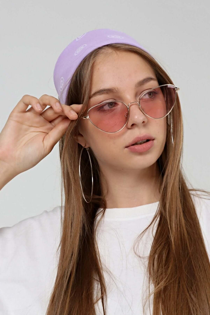 Bandana Etnik Desenli Bisiklet & Motosiklet Etkinlik Gezi Eğlence Pamuklu Lila - Indirimsepeti