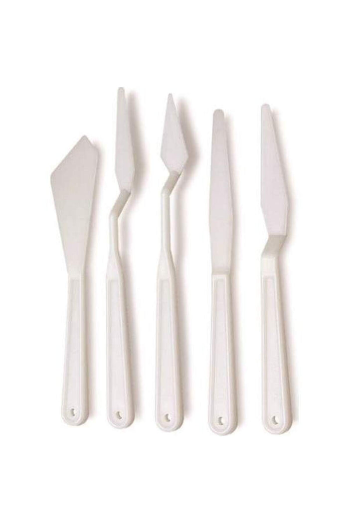 Plastik Spatül 5 Li Set Resim Ve Heykel Plastik Spatula Esnek Plastik Palet Bıçağı 1 Paket - Indirimsepeti