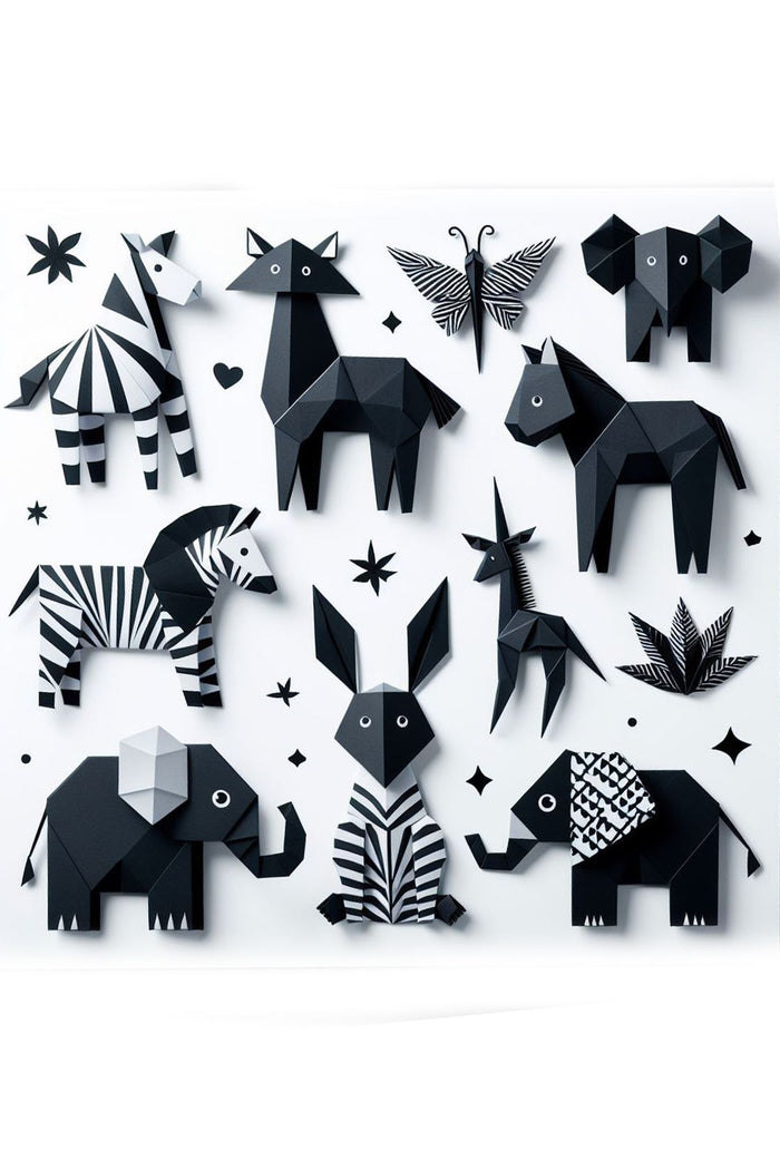 Origami Kağıdı, 30 Adet Siyah Renk 15x15cm Origami Set 30 adetli Paket - Indirimsepeti