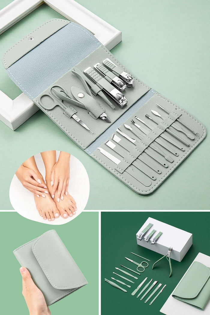 Kendiliğininden Çantalı Seyahat Tipi 16 Parça Manikür Pedikür Seti - Indirimsepeti