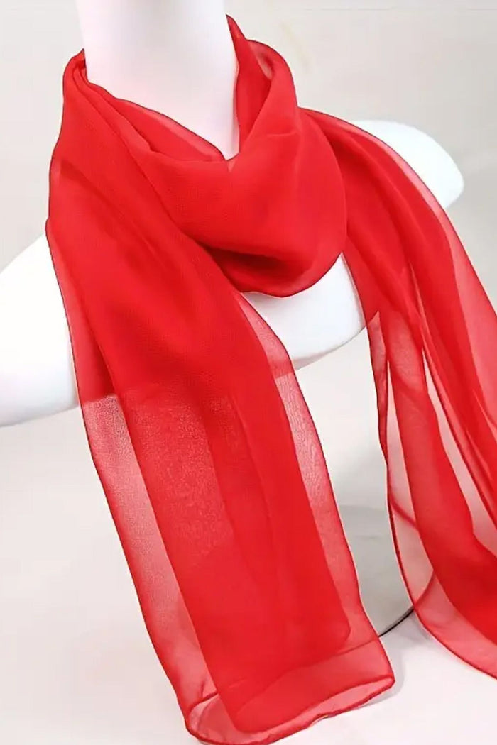 Şifon Yumuşak Nefes alabilen Hafif Çok yönlü, Şal, Hijab Yaz Tatil Giyim mükemmel 28x140cm - Indirimsepeti
