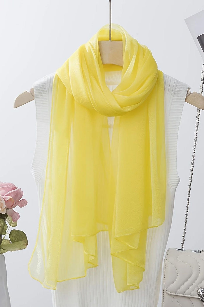 Şifon Yumuşak Nefes alabilen Hafif Çok yönlü, Şal, Hijab Yaz Tatil Giyim mükemmel 28x140cm - Indirimsepeti