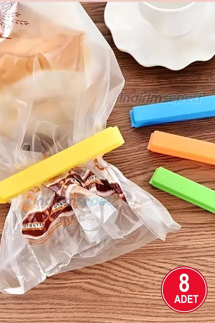 8'li Poşet Klipsi Ambalaj Ve Torba Kapatma Aparatı Kapatıcı Paket Mandalı Bag Clips - Indirimsepeti