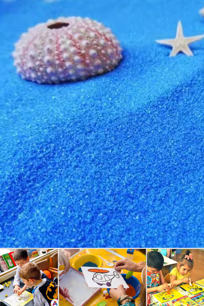 Renkli Kum Boyama Kumu 500 Gram Mavi - Indirimsepeti