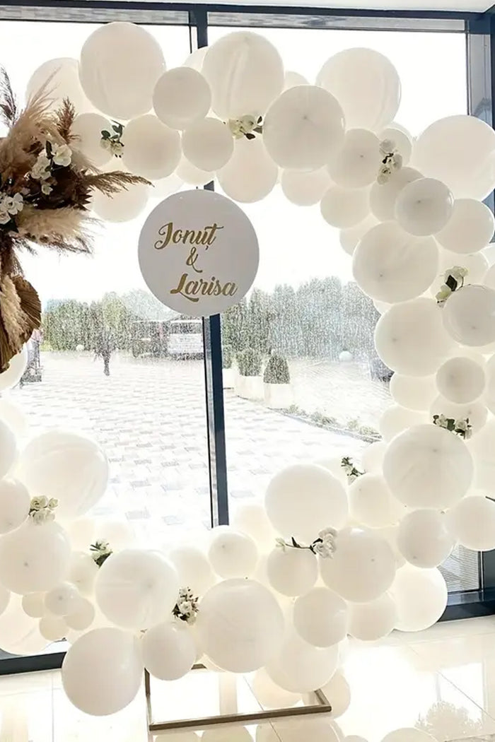 100 adet Beyaz Balon Raund Yuvarlak Balon Parti Toplantı Etkinlik Kutlama - Indirimsepeti