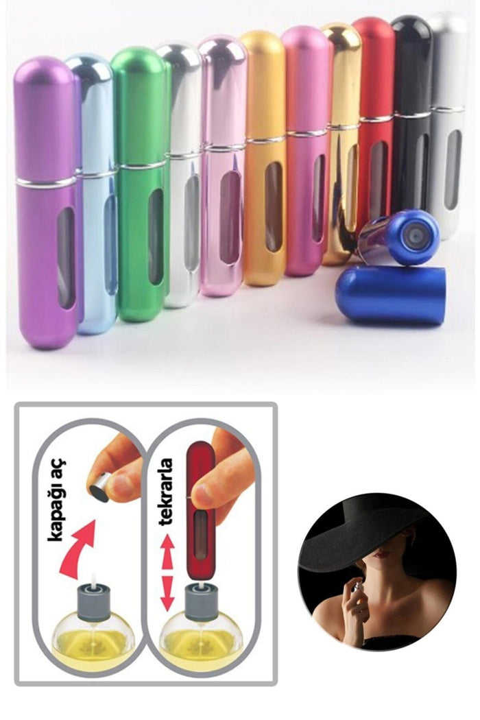 Parfüm Şişesi Çanta Içi Mini Doldurulabilir Seyahat Cep Parfüm Şişesi - Indirimsepeti