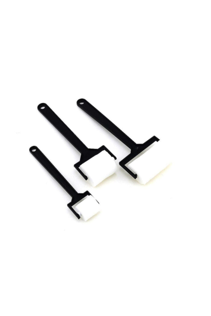 3'lü Sünger Rulo Uygulama Fırçası Plastik Sap 6cm+4cm + 2.5cm Beyaz - Indirimsepeti