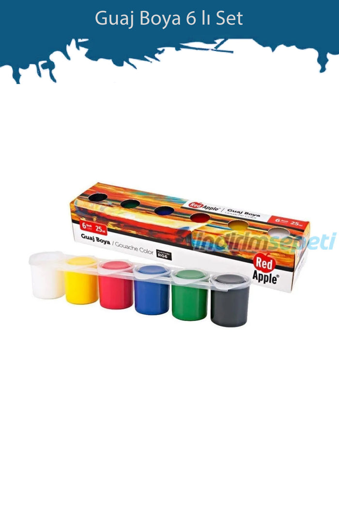 Red Apple 6'lı Guaj Boya 6 x 25 ml - Indirimsepeti