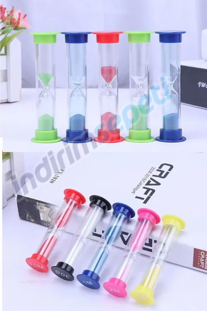 Mini Kum saati Kum saat zamanlayıcı 60 saniye 1 dakika Plastik Kapaklı, Ev dekor Okul ofis Süre Tutucu Karışık 1 Adet - Indirimsepeti