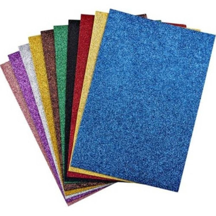 Eva 20x30 Cm 10 Renk Simli Yapışkanlı - Indirimsepeti