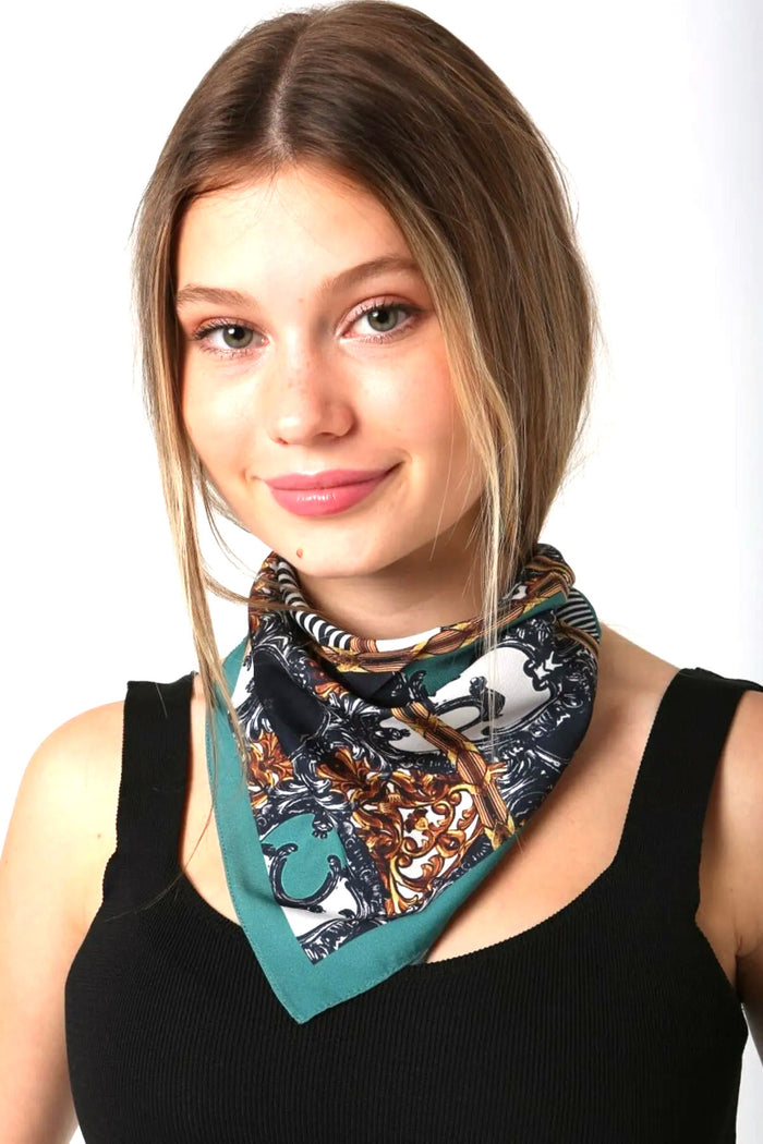 Fular Bandana Karışık Desenli Rayon Viskon Saten - Indirimsepeti