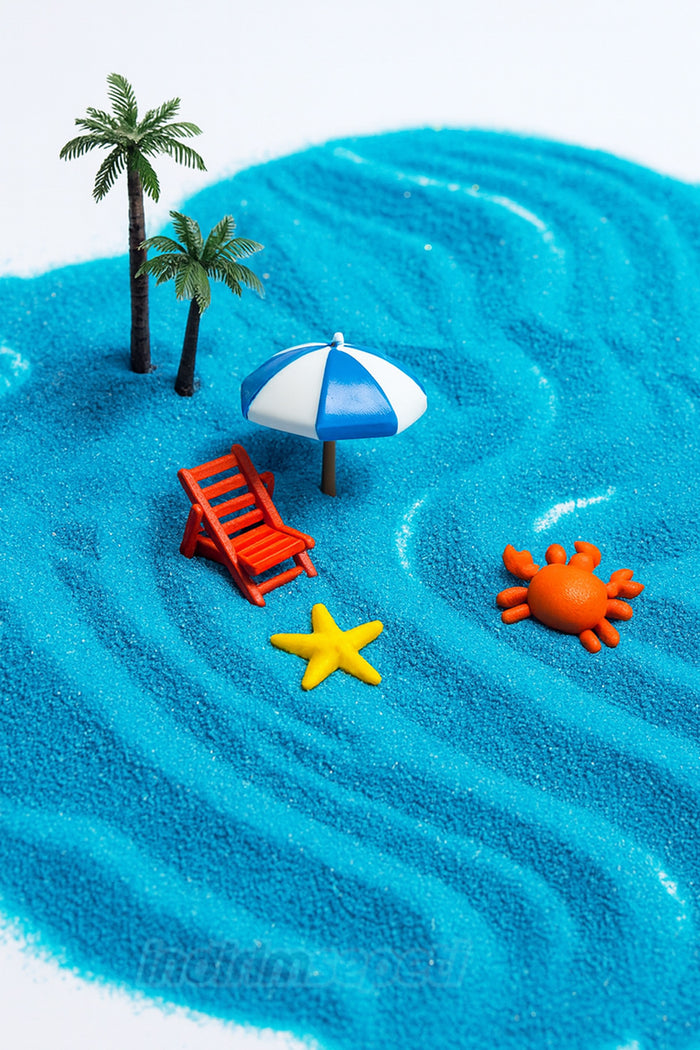 Mavi Kuvars Kum – 500 gr ince Taneli Kum Boyama, Dekoratif & Hobi Kumları