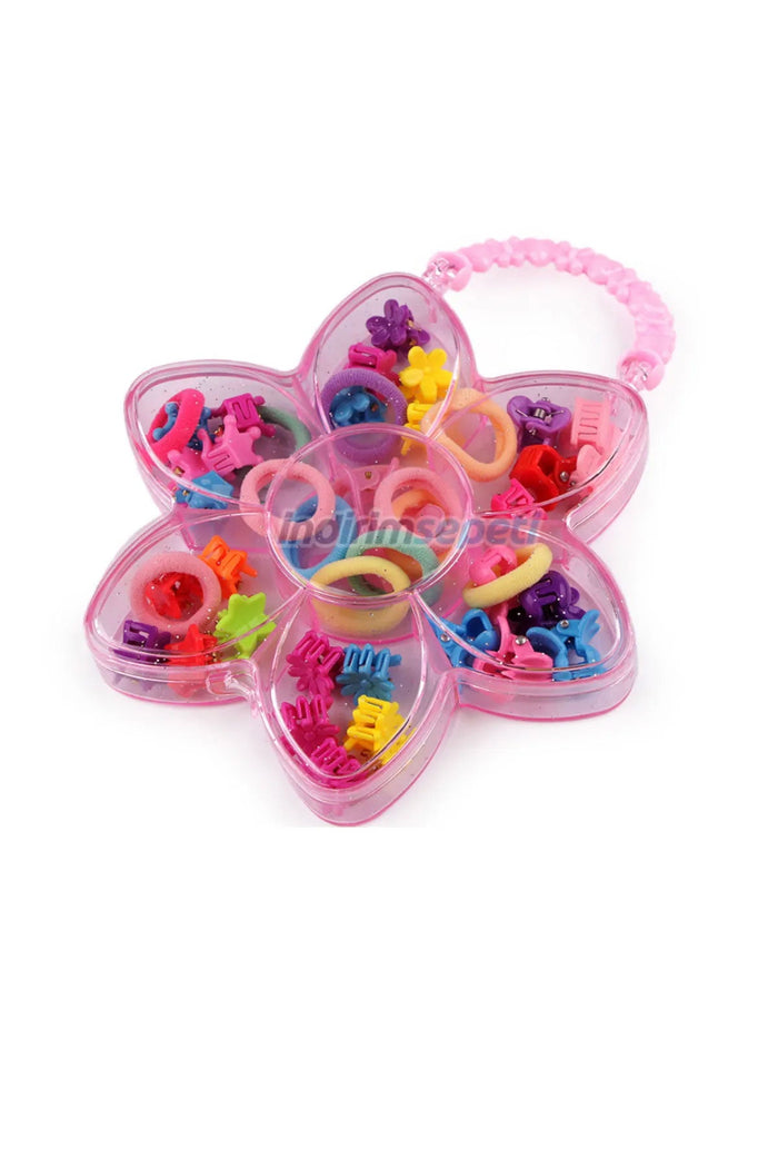 Toka Seti Çantalı Hediyelik Lastik Havlu ve Mandal Toka Seti Çantalı 6 Bölmeli Yıldız Model - Indirimsepeti