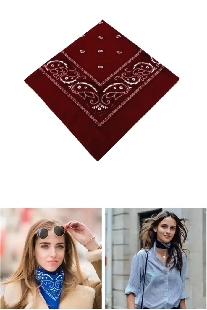 Bandana Etnik Desenli Bisiklet & Motosiklet Etkinlik Gezi Eğlence Kahverengi Pamuklu - Indirimsepeti