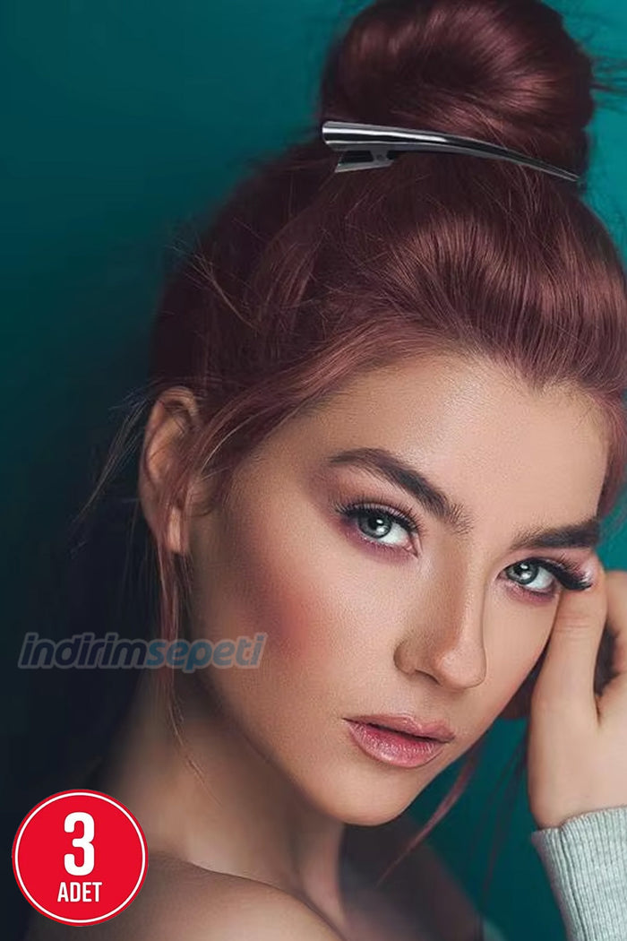 Metal Siyah Kaymaz XL Timsah klip saç tokası kuaförlük şekillendirici Saç şekillendirici 3 Adet - Indirimsepeti