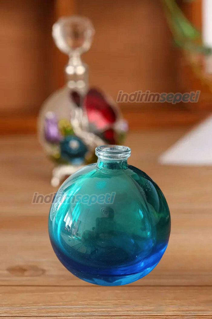 Renkli Cam Şişe Mantar Kapaklı Boş Kolonya Parfüm Şişesi 50 cc Kalın Taban Seyahat - Indirimsepeti