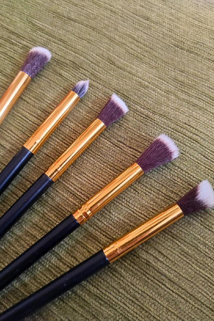 Profesyonel Makyaj Far Makyaj Fırça Seti 5'li Siyah - Indirimsepeti