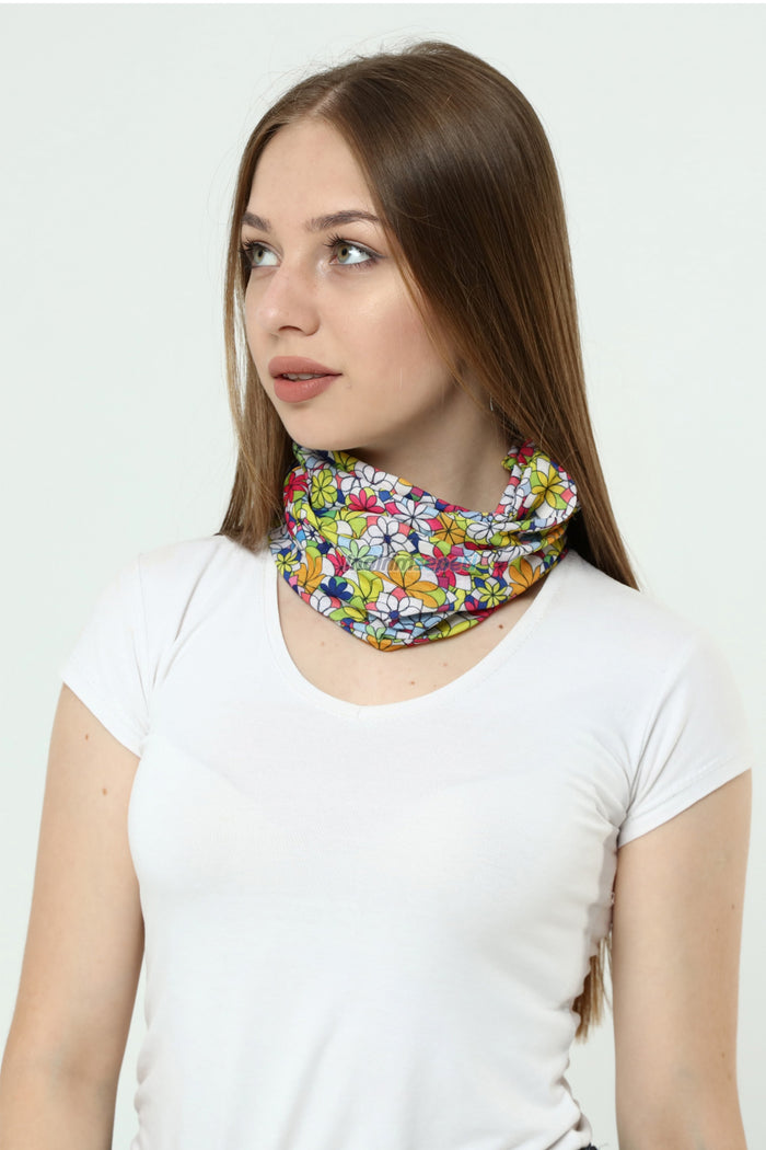Buff Dikişsiz Boyunluk Maske Baf Bandana Saç Bandı Kamp Aksesuar Karışık Çiçek - Indirimsepeti