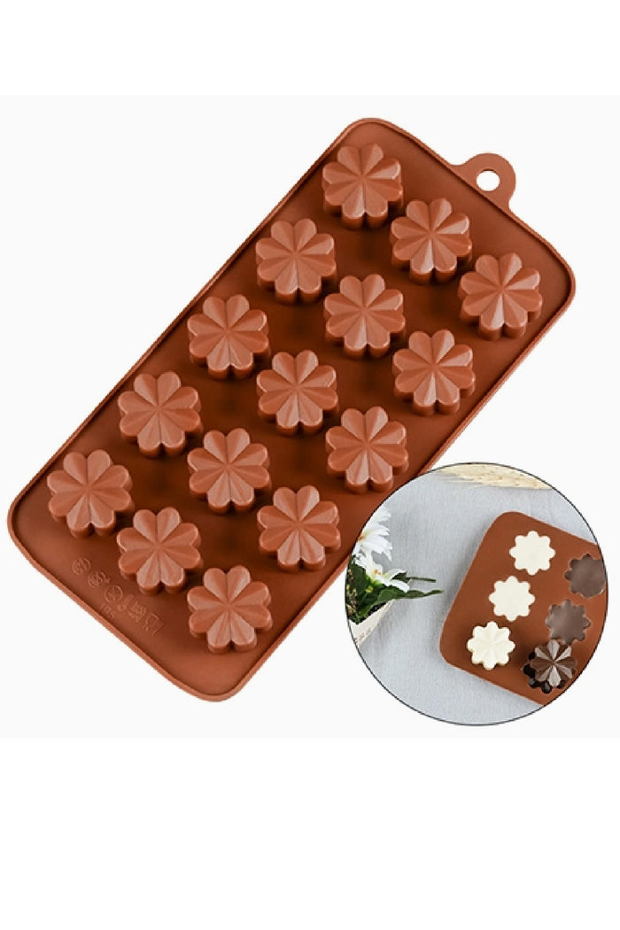 Silikon Çikolata Kalıbı Çiçek Kalp Buz Kalıbı Pratik 21x10 Cm - Indirimsepeti
