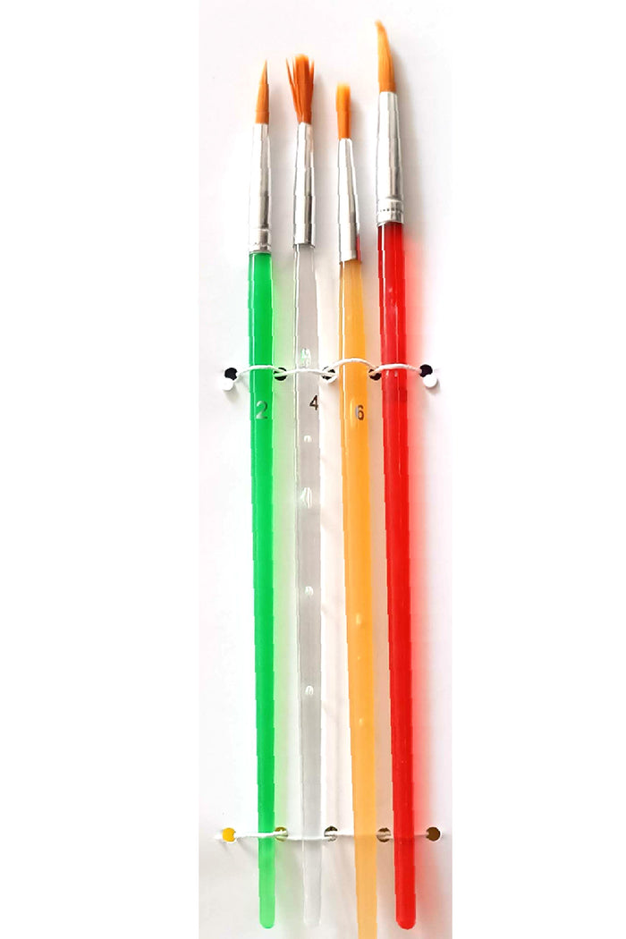 4 Lü Fırça Seti Sulu, Guaj Boya Sivri Uclu Fırça 2-4-6-8 - Indirimsepeti