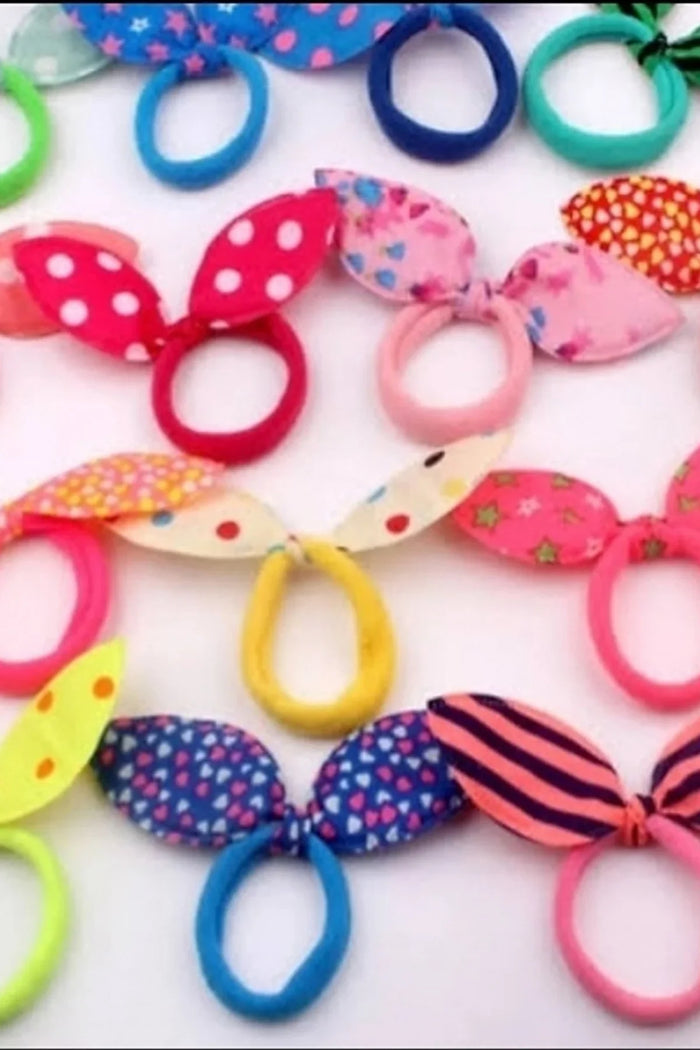 Tavşan Kulak Lastik 10 'lu Rengarenk Mini Toka Lastikli Toka - Indirimsepeti