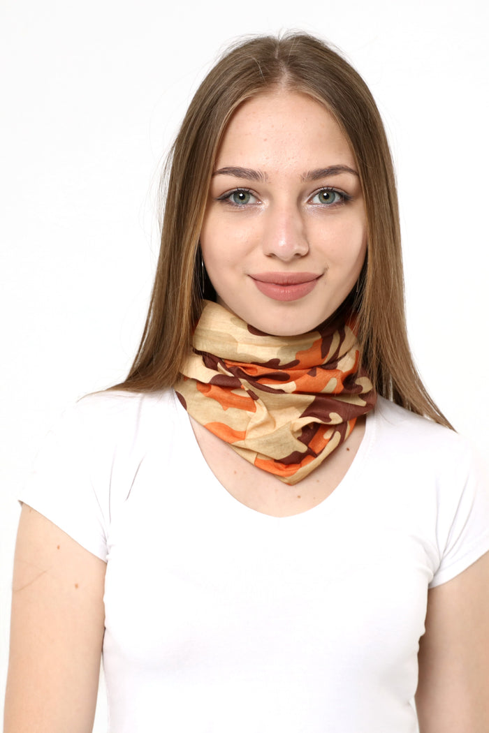 Buff Dikişsiz Boyunluk Maske Baf Bandana Saç Bandı Kamp Aksesuar Kamuflaj Kahverengi - Indirimsepeti