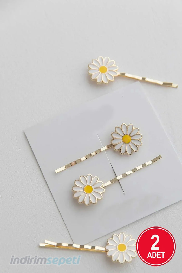 Papatya Tel Toka 2 Adet 1 Kart Saç Aksesuar - Indirimsepeti