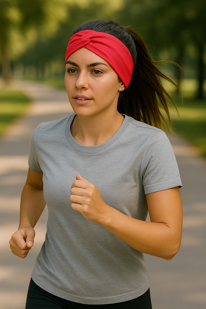 Çapraz Makyaj Yıkama Deniz Sahil Gezi Saç Bandı Saç Bant Polyester Kırmızı - Indirimsepeti