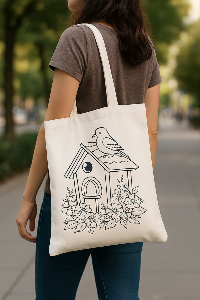 Bez Çanta 25x30 cm Baskılı Çizimli Boyanabilir Tasarım Okul ve Doğum Günü Hediyesi