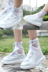 Ayakkabı Yağmurluk Kaymaz Taban Şeffaf Beyaz Renk 37 - 38 - pvc