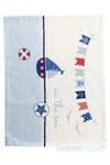 Bebek Çocuk Yastık Kılıfı 35x45 cm % 100 Pamuklu - Krem Mavi